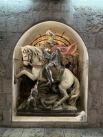 Saint George and the Dragon in the Church of the Nativity in Bethlehem