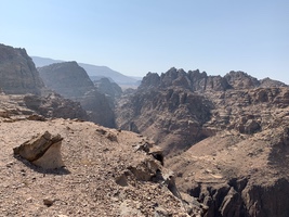 View of Wadi Araba past the Monastery in Petra